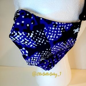 African Print Fabric Face Mask Filter Adjustable